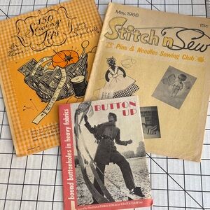 Vintage Sewing Instruction Booklet Lot 1950s–1960s | Coats & Clark Buttonholes |